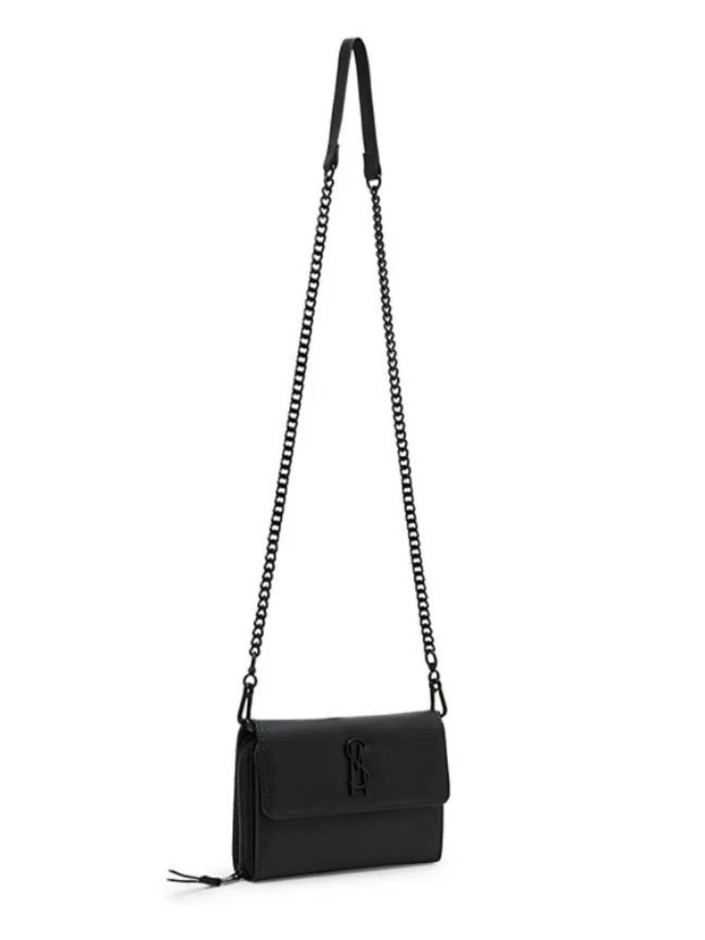 STEVE MADDEN BCarina faux-leather phone crossbody bag wallet - Black